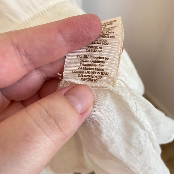 Free People Pavlo embroidered Ivory Babydoll Tunic Dress SZ - Picture 8 of 9